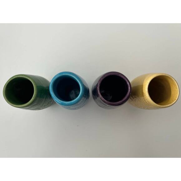 Tiki Farm Shot Glasses 2001 Vintage Set of 4 Squid Tiki Modern Mugs Hawaiin Bar - Picture 5 of 6